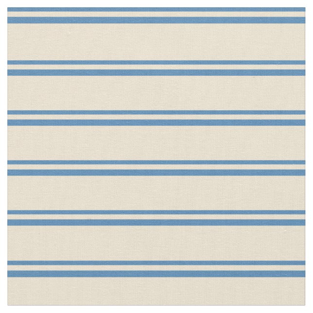 Blau und Beige Farbmuster Stoff (Nahaufnahme)