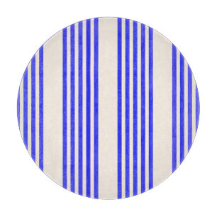 Blau und Beige, fünf Streifen Schneidebrett