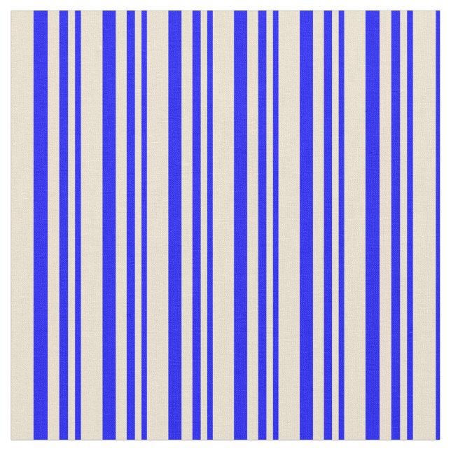 Blau- und Beigefarbenes/gestreiftes Muster Stoff (Nahaufnahme)