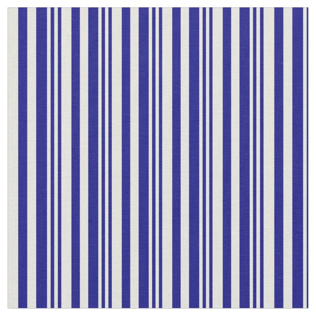 Blau- und Beigefarbenes Muster Stoff (Nahaufnahme)