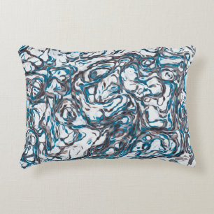 Blau und Braun Dekokissen