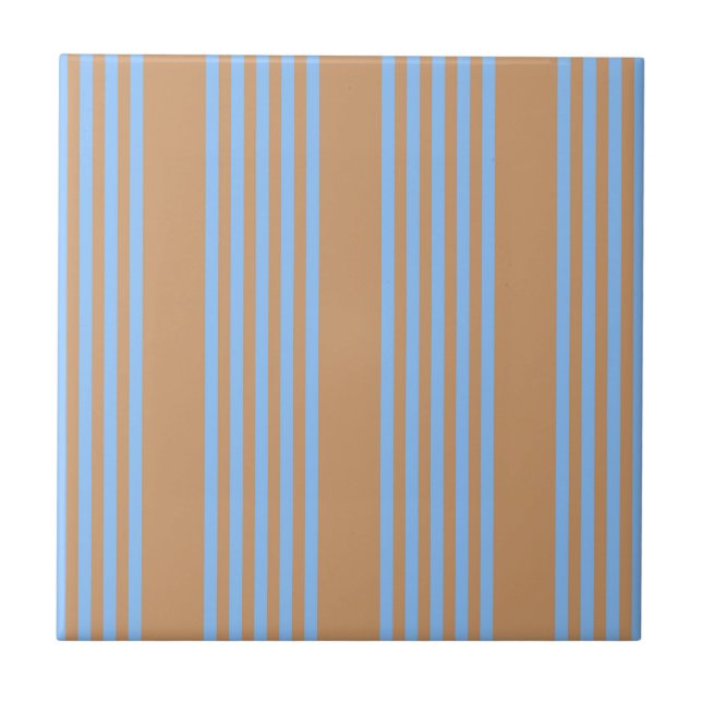 Blau und braun, fünf Streifen Fliese (Vorderseite)