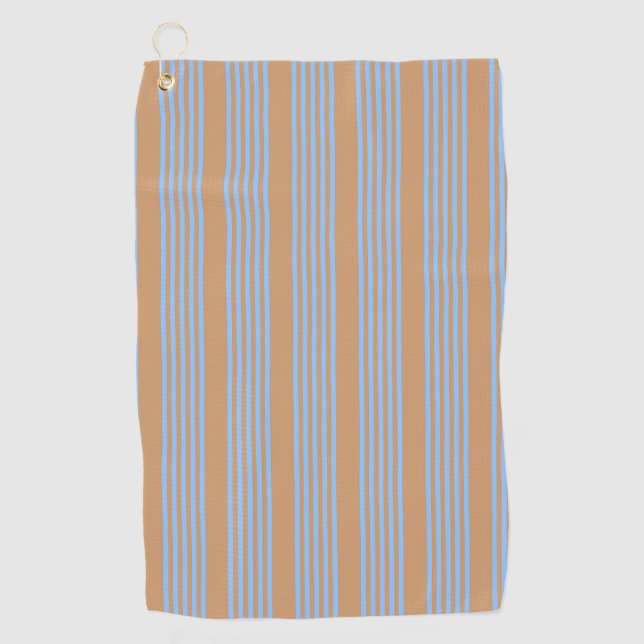 Blau und braun, fünf Streifen Golfhandtuch (Vorderseite)