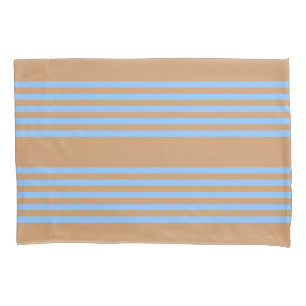 Blau und braun, fünf Streifen Kissenbezug