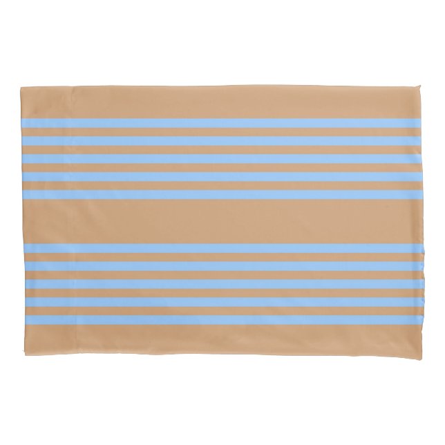 Blau und braun, fünf Streifen Kissenbezug (Vorderseite)