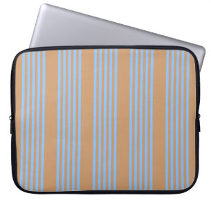 Blau und braun, fünf Streifen Laptopschutzhülle