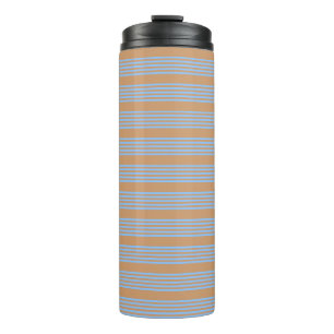 Blau und braun, fünf Streifen Thermosbecher