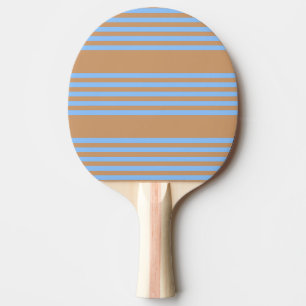 Blau und braun, fünf Streifen Tischtennis Schläger