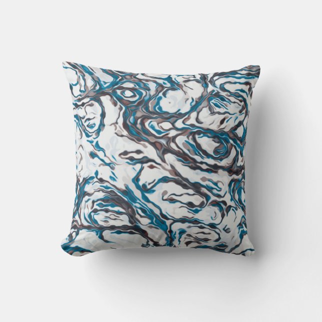 Blau und Braun Kissen (Vorderseite)
