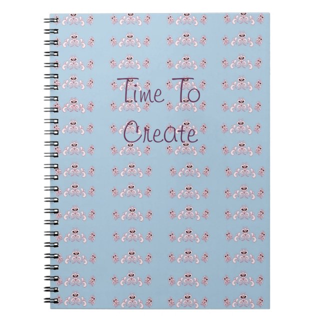 Blau und Cranberry Notizblock (Vorderseite)