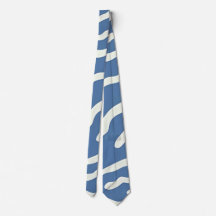 Blau und Creme Modernes Abstraktes Wavy Lines Must