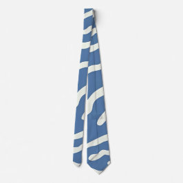 Blau und Creme Modernes Abstraktes Wavy Lines Must Krawatte