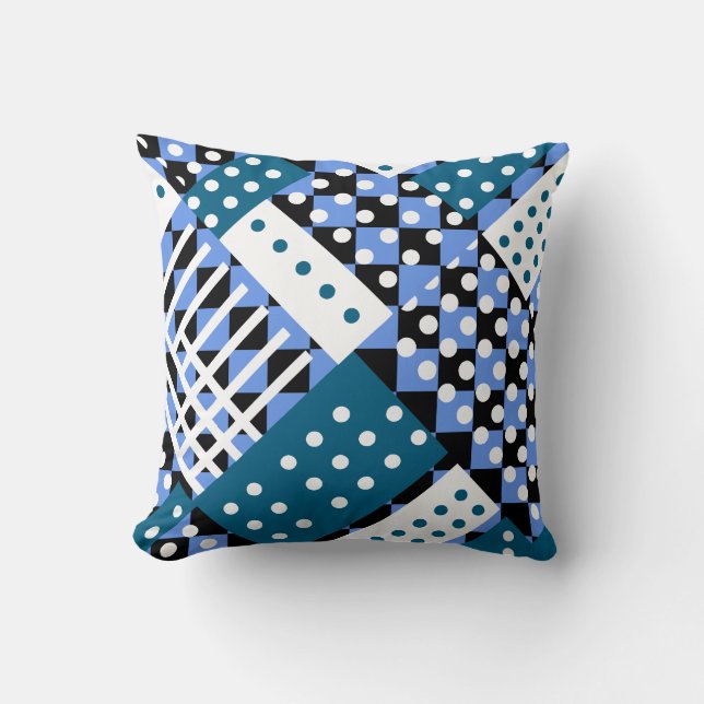 Blau und dunkelblau kissen (Vorderseite)