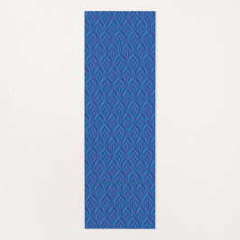 Blau- und dunkelblaue Blattwirbel gemustert Yogamatte