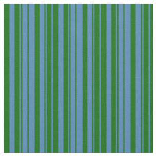Blau- und dunkelgrünes Streifen-/Linenmuster Stoff