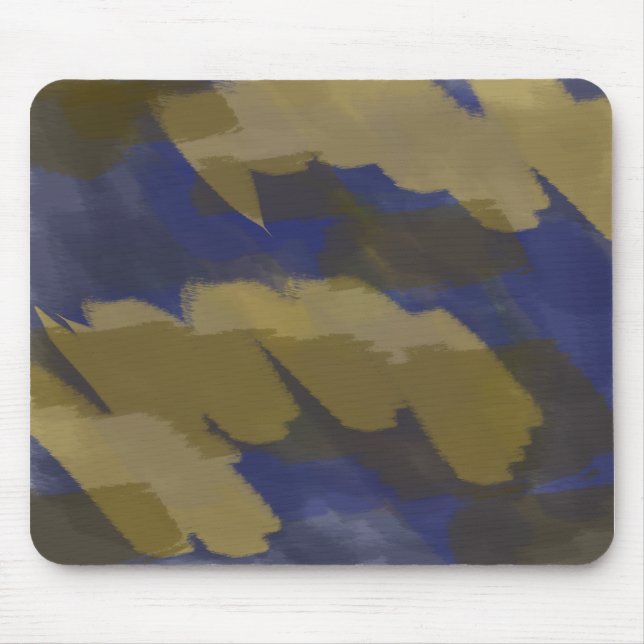 Blau und gelb abstrakt mousepad (Vorne)