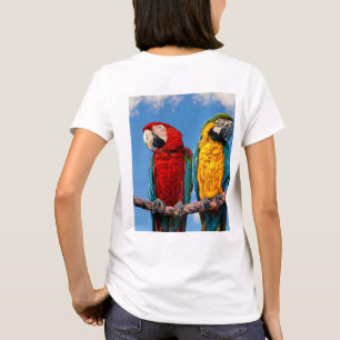 Blau und gelb, Ara und ein Rasierapparat T-Shirt