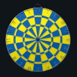 Blau und Gelb Dartscheibe<br><div class="desc">Blaue und gelbe Karte</div>