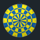 Blau und Gelb Dartscheibe<br><div class="desc">Blaue und gelbe Karte</div>
