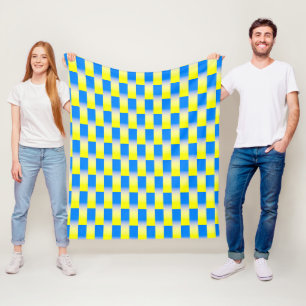 Blau und Gelb in der Ukraine Inspiriert moderne st Fleecedecke