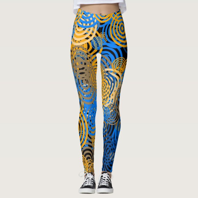 BLAU UND GELB    - Leggings (Vorderseite)