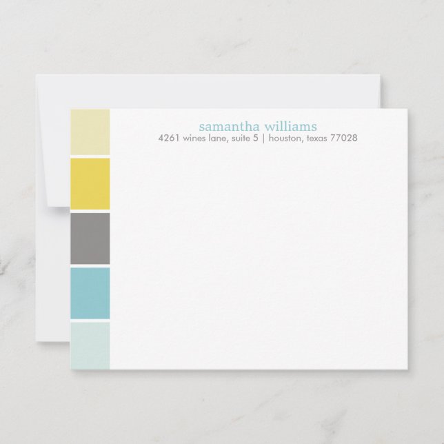 Blau und gelb Moderne Farbblöcke (Vorderseite)