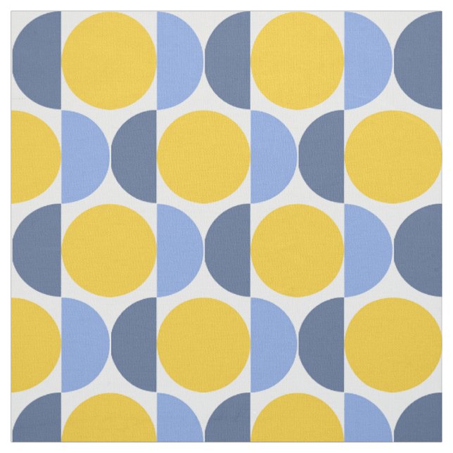 Blau und Gelb Moderne Geometrie Stoff (Muster)