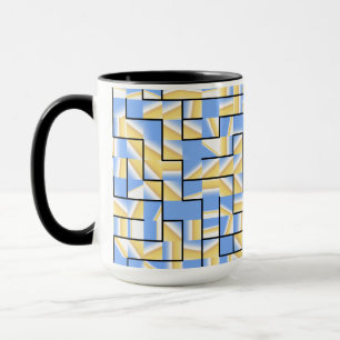 Blau und Gelb Tasse