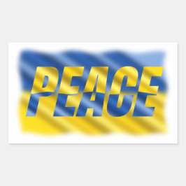 Blau und Gelb Ukraine Inspiration Frieden kein Kri Rechteckiger Aufkleber