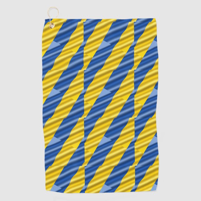 Blau und Gelb Ukraine Inspiriert Frieden gegen den Golfhandtuch (Vorderseite)