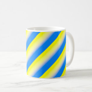 Blau und Gelb Ukraine Inspiriert Frieden gegen den Kaffeetasse