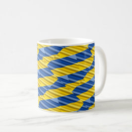 Blau und Gelb Ukraine Inspiriert Frieden gegen den Kaffeetasse