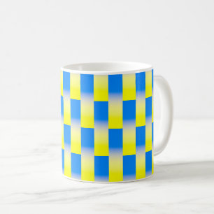 Blau und Gelb Ukraine Inspiriert Frieden gegen den Kaffeetasse