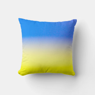 Blau und Gelb Ukraine Inspiriert Frieden gegen den Kissen