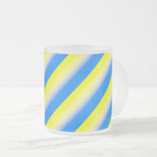 Blau und Gelb Ukraine Inspiriert Frieden gegen den Mattglastasse