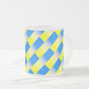 Blau und Gelb Ukraine Inspiriert Frieden gegen den Mattglastasse
