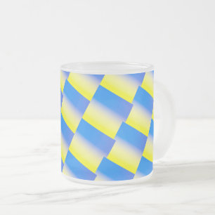 Blau und Gelb Ukraine Inspiriert Frieden gegen den Mattglastasse