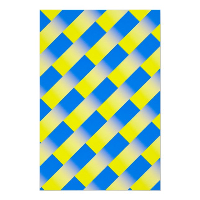 Blau und Gelb Ukraine Inspiriert Frieden gegen den Poster (Vorderseite)