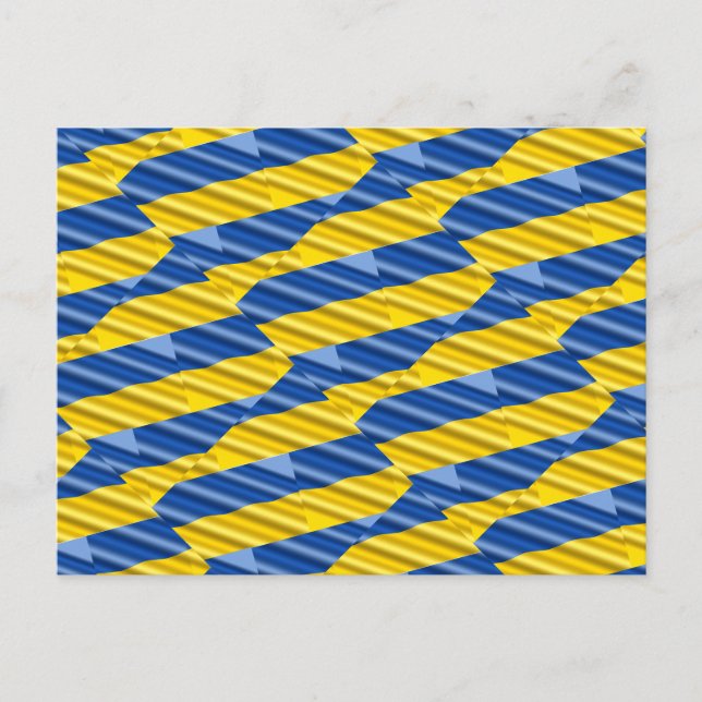 Blau und Gelb Ukraine Inspiriert Frieden gegen den Postkarte (Vorderseite)