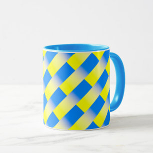Blau und Gelb Ukraine Inspiriert Frieden gegen den Tasse
