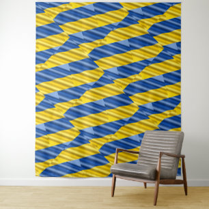 Blau und Gelb Ukraine Inspiriert Frieden gegen den Wandteppich