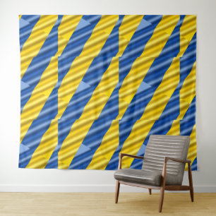 Blau und Gelb Ukraine Inspiriert Frieden gegen den Wandteppich