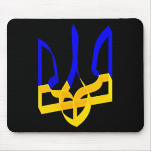 Blau Und Gelb Ukraine Wappen Gerfalke Tri Mousepad