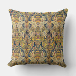 Blau und Gold Antiqued Wurfs-Kissen Kissen