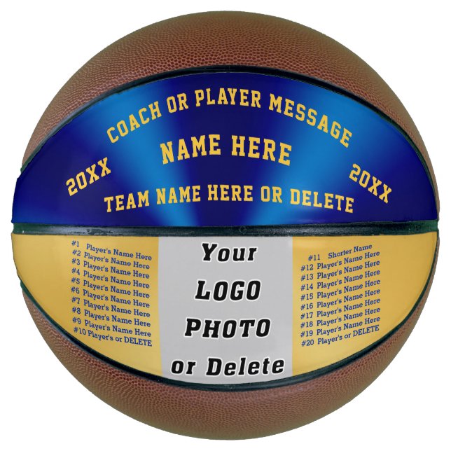 Blau und Gold, die besten Geschenke für Basketball (Vorderseite)