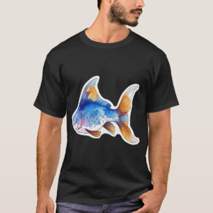 Blau und Gold Fisch T-Shirt