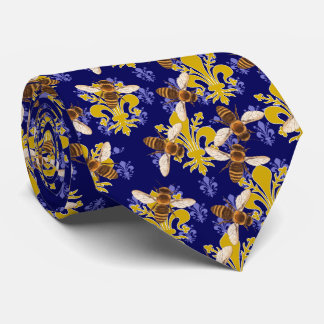 Blau und Gold - Fleur de Bee Krawatte