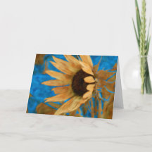 Blau und Gold Sonnenblumen-Design