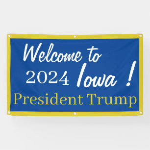 Blau und Gold Willkommen in Iowa Herr Präsident! B Banner