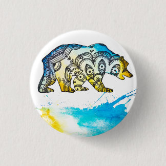 Blau-und Goldbärn-Button durch Megaflora Button